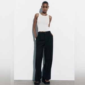 Zara Wide leg, Light Pin Stripe Slacks Medium
